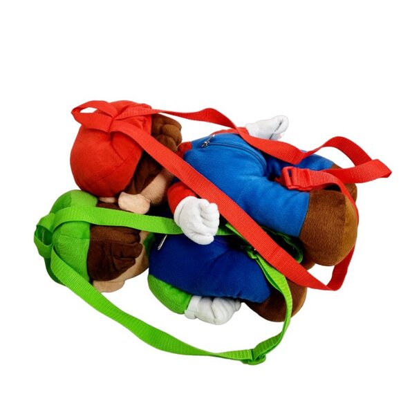 NINTENDO Mario & Luigi Plush Backpacks Stuffies Stuffed Animal Set of 2 - Picture 2 of 5